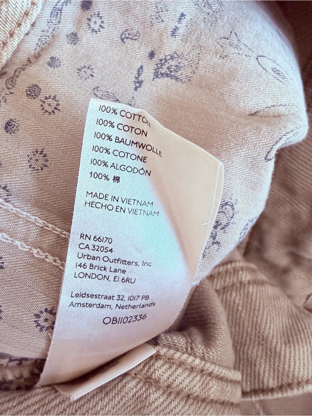 Free People We The Free Oska Relaxed Fit Jeans size 28 Tan Button Front - Picture 5 of 9